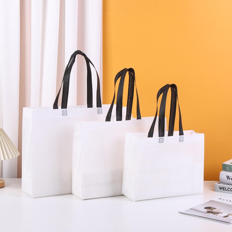 Foldable Non-Woven Laminated Tote Bag – Custom-Print Reusable OEM - front view