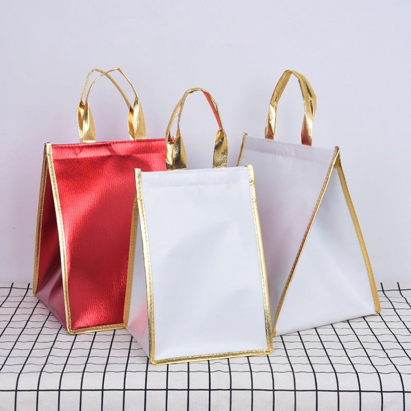 Hook-and-Loop Closure Cake Carrier Non-Woven Insulated Cooler Bag OEM - detail view