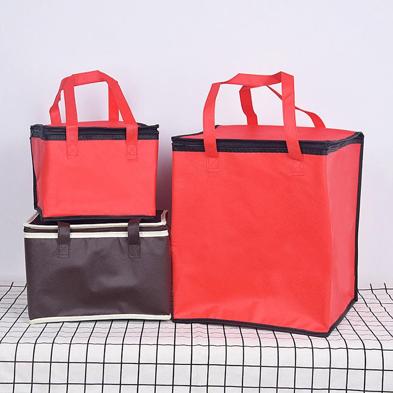 Hook-and-Loop Closure Cake Carrier Non-Woven Insulated Cooler Bag OEM - colour options
