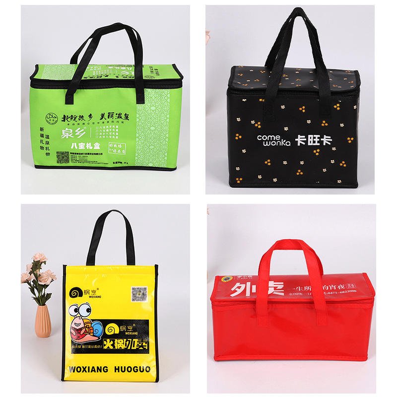 Hook-and-Loop Closure Cake Carrier Non-Woven Insulated Cooler Bag OEM - view 6