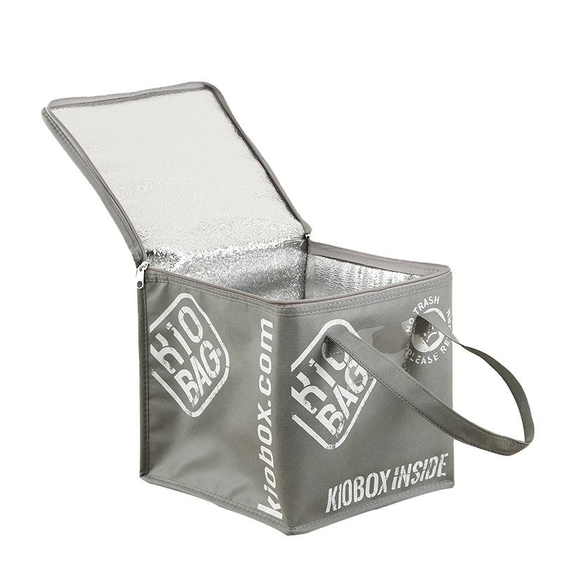 Aluminium-Foil Lined Lunch Non-Woven Insulated Cooler Bag OEM - front view