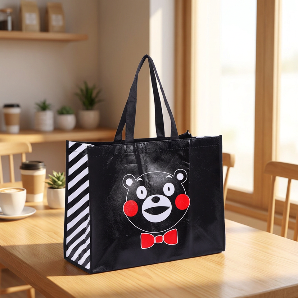 Non-Woven Box-Style Tote Bag – Custom-Print Reusable OEM - front view